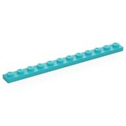 LEGO part 60479 Plate 1 x 12 in Medium Azure
