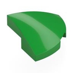 LEGO part 5852 Brick Round Corner, Curved 2 x 2 x 2/3 Quarter Circle in Bright Green