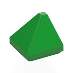 LEGO part 7826 Slope 30° 1 x 1 x 2/3 Double Corner in Bright Green
