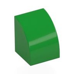 LEGO part 7126 Brick Curved 1 x 1 in Bright Green