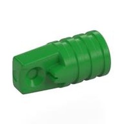 LEGO part 30552 Hinge Cylinder 1 x 2 Locking with 1 Finger and Axle Hole On Ends in Bright Green