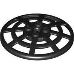 LEGO part 4285b Dish 6 x 6 Inverted, Radar / Webbed [Anti-studs at 90°] in Black