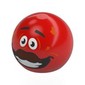 Technic Ball Joint with Face, Black Eyebrows, White Eyes, Reddish Brown Moustache, Smile print