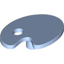 LEGO part 93551 Equipment Paint Palette in Light Royal Blue/ Bright Light Blue