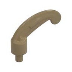 LEGO part 87693 Headwear Accessory Plume / Feather Small with Pin in Sand Yellow/ Dark Tan