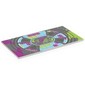 Tile 8 x 16 with Dance Floor, Light Bluish Gray Surface, Lime/Bright Light Blue/Magentas Squares, Splotches print