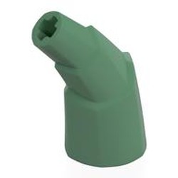 LEGO part 2142 Animal Body Part, Horn Stacked 45 deg. with Axle Connectors in Sand Green
