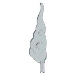 LEGO part 68547 Cloud / Dust with Bar in Transparent with Opalescence/ Satin Trans-Clear
