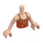 Minidoll Torso Girl with Light Nougat Arms and Hands with print