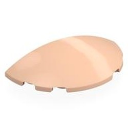 LEGO part 6957 Brick Round 3 x 6 Half Circle in Light Nougat
