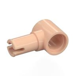 LEGO part 65487 Technic Pin Connector Hub with 1 Pin with Friction Ridges Lengthwise [Centered Friction Ridge] in Light Nougat