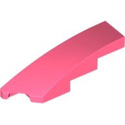 LEGO part 5415 Slope Curved 1 x 4 with Stud Notch Left in Vibrant Coral/ Coral