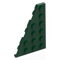 LEGO part 48208 Wedge Plate 6 x 4 Left in Earth Green/ Dark Green