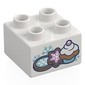 Duplo Brick 2 x 2 with print