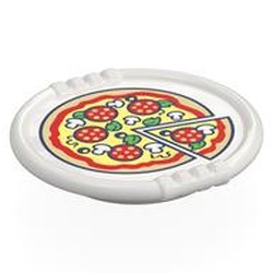 LEGO part 27372pr0020 Duplo Disk with print in White