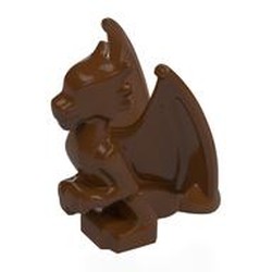 LEGO part 5829 Creature, Dragon, Baby, Sitting [PLAIN] in Reddish Brown