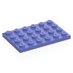 LEGO part 3032 Plate 4 x 6 in Blue Violet