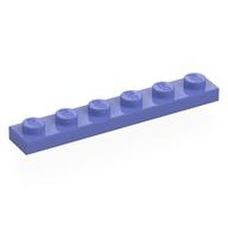 LEGO part 3666 Plate 1 x 6 in Blue Violet