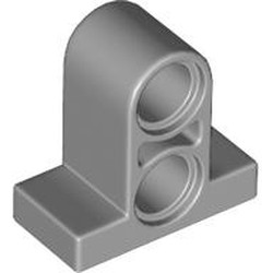 LEGO part 32530 Technic Pin Connector Plate 1 x 2 x 1 2/3 [Two Holes On Top] in Medium Stone Grey/ Light Bluish Gray