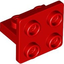 LEGO part 7674 Bracket 1 x 2 - 2 x 2 Centered in Bright Red/ Red