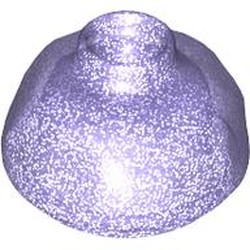 LEGO part 8080 Rock Boulder 2 x2 x 1, Bottom in Opal Trans-Purple / Trans-Purple Opal