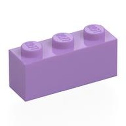 LEGO part 3622 Brick 1 x 3 in Medium Lavender