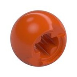 LEGO part 53585 Technic Ball Joint with Through Axle Hole in Reddish Orange