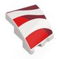 Slope Curved 3 x 2 with Stud Notch Left with Red/Dark Red Waving Flag Stripes print
