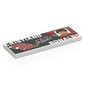 Tile 2 x 6 with Black Background, Red/Green Shapes, 'CRISTIANO RONALDO', Portrait print