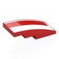 Slope Curved 4 x 2 No Studs with White Rectangle, Line print