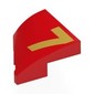 Slope Curved 2 x 2 with Stud Notch Right with Gold '7' print