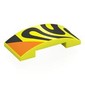 Slope Curved 4 x 2 Double with Black Shapes, Orange Triangle print