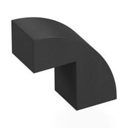 LEGO part 5907 Brick Curved 1 x 2 x 1 2/3 with 1 Cutout in Titanium Metallic / Pearl Titanium