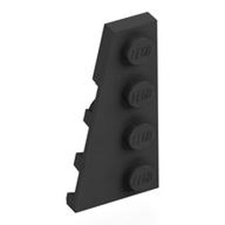 LEGO part 41770 Wedge Plate 4 x 2 Left in Titanium Metallic / Pearl Titanium