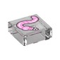 Tile 1 x 1 with Pink Worm print