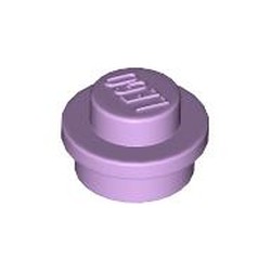 LEGO part 6141 Plate Round 1 x 1 with Solid Stud in Lavender