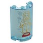 Cylinder Half 2 x 4 x 5 with 1 x 2 cutout with Yellow Hologram/Blueprint of Iron-Man print