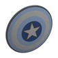 Shield Round Bowed with White Star, Blue/Bright Light Blue/White Circles print