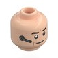 Minifig Head Agent Coulson, Dark Brown Eyebrows, Headset / Silver Sunglasses