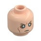 Minifig Head Hawkeye, Dark Tan Eyebrows, Cheek Lines, Neutral / Metal Blue Eyes, Stare