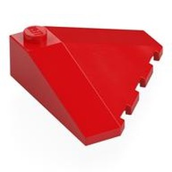 LEGO part 43708 Wedge Sloped 18° 4 x 4 Corner in Bright Red/ Red