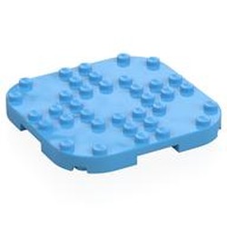 LEGO part 66790 Plate Round Corners 8 x 8 x 2/3 Circle with Reduced Knobs in Medium Blue