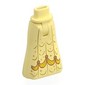 Minidoll Hips and Full Length Skirt with Yellow Band, Gold Decorations print