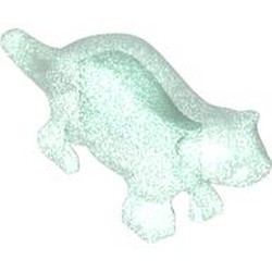 LEGO part 67631 Animal, Otter [Plain] in Transparent Blue with Opalescence/ Satin Trans-Light Blue