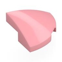 LEGO part 5852 Brick Round Corner, Curved 2 x 2 x 2/3 Quarter Circle in Warm Pink