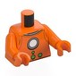 Torso, Retro Spacesuit, Silver /White Circle, Green Buttons print, Orange Arms, Orange Hands