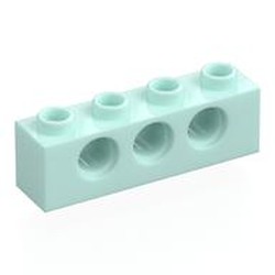 LEGO part 3701 Technic Brick 1 x 4 [3 Pin Holes] in Aqua/ Light Aqua