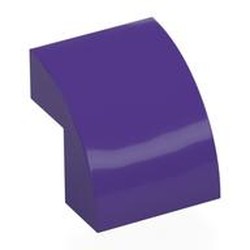 LEGO part 7527 Brick Curved 2 x 2 x 1 2/3 in Medium Lilac/ Dark Purple