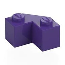 LEGO part 87620 Brick Wedged 2 x 2 Facet in Medium Lilac/ Dark Purple