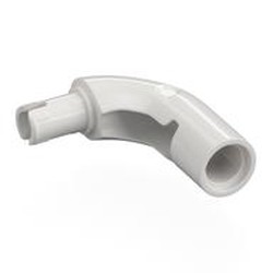 LEGO part 3968 Arm, Bent with Pin, Pin Hole in White